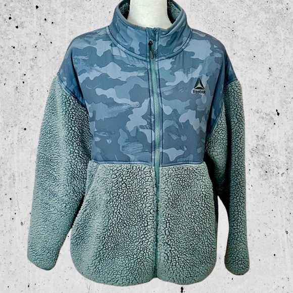 EUC! REEBOK WOMENS FAUX SHERPA JACKET - Picture 4 of 7